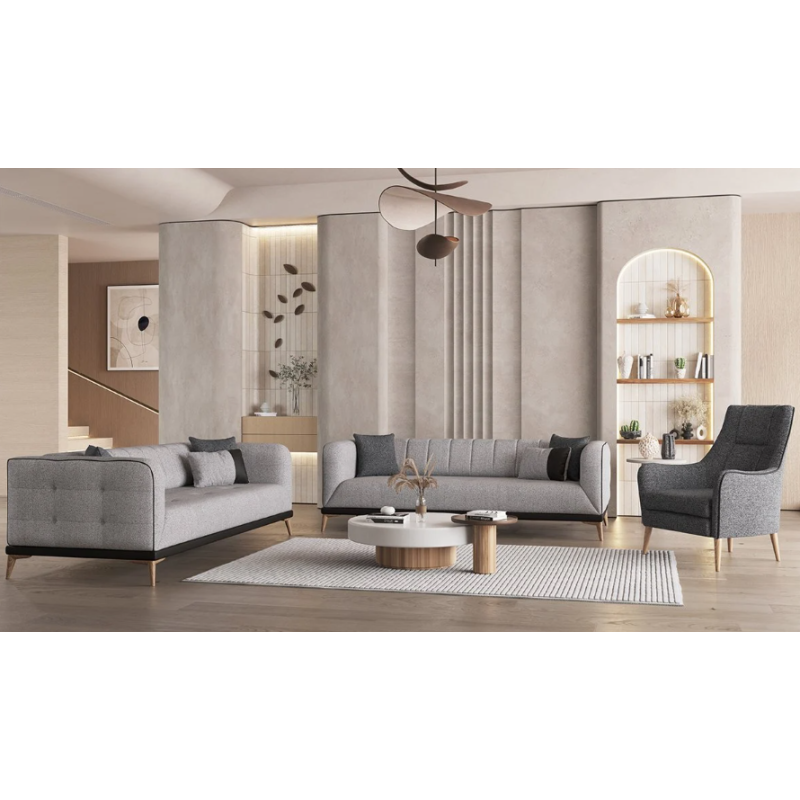 Ensemble Canapé Hohème-Gris Ensemble Canapé Hohème-Gris