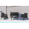 Groupe de sièges de jardin Campaign Lara 2+1+1  (sans coussin)