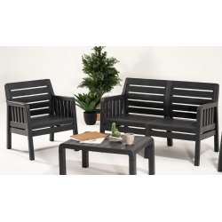 Groupe de sièges de jardin Campaign Lara 2+1+1  (sans coussin)