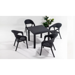 Ensemble de Table en Rotin + 4 Chaise II