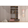 Hera Vénus: 1 Tête de lit + 1 Bureau + 1  Armoire