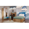 Hera Lot pour Enfant: 1 Tête de Lit + 1 Bureau + 1 Armoire
