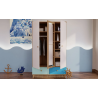 Hera Lot pour Enfant: 1 Tête de Lit + 1 Bureau + 1 Armoire