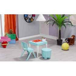 Ensemble de table d'activités carrée pour enfants junior