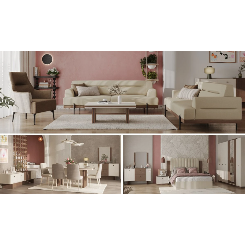 Forfait mariage complet en lin promotionnel (lit + lit en cadeau)